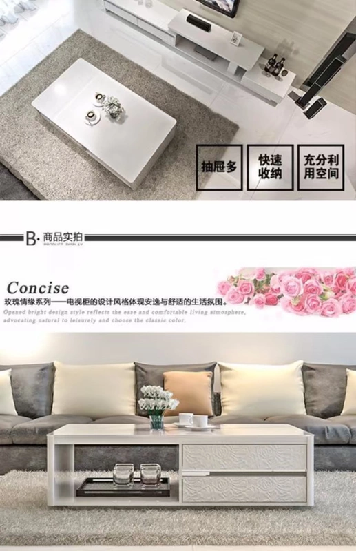 Hiện đại mới đơn giản sơn bàn cà phê kính thiên văn tủ nhỏ căn hộ phòng khách bộ bàn ghế