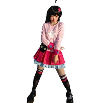 Cat Teacher Kelly Cosplay Costume for Women, Full Set, Anime Exhibition Cosplay Wig, Two-Dimensional World Uniform