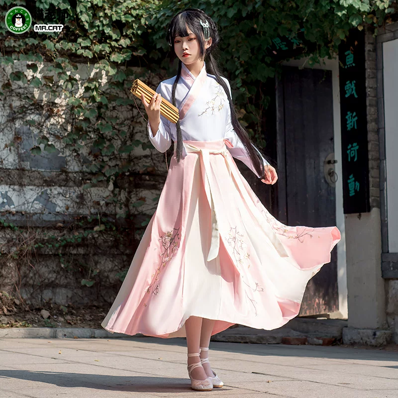 Retro Hanfu, набор для студентов, с вышивкой, китайский стиль