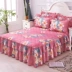 Đầm cotton loại dày phủ giường đơn mảnh cotton chống trượt giường bông ấm phiên bản Hàn Quốc của bộ chăn ga gối chống bụi