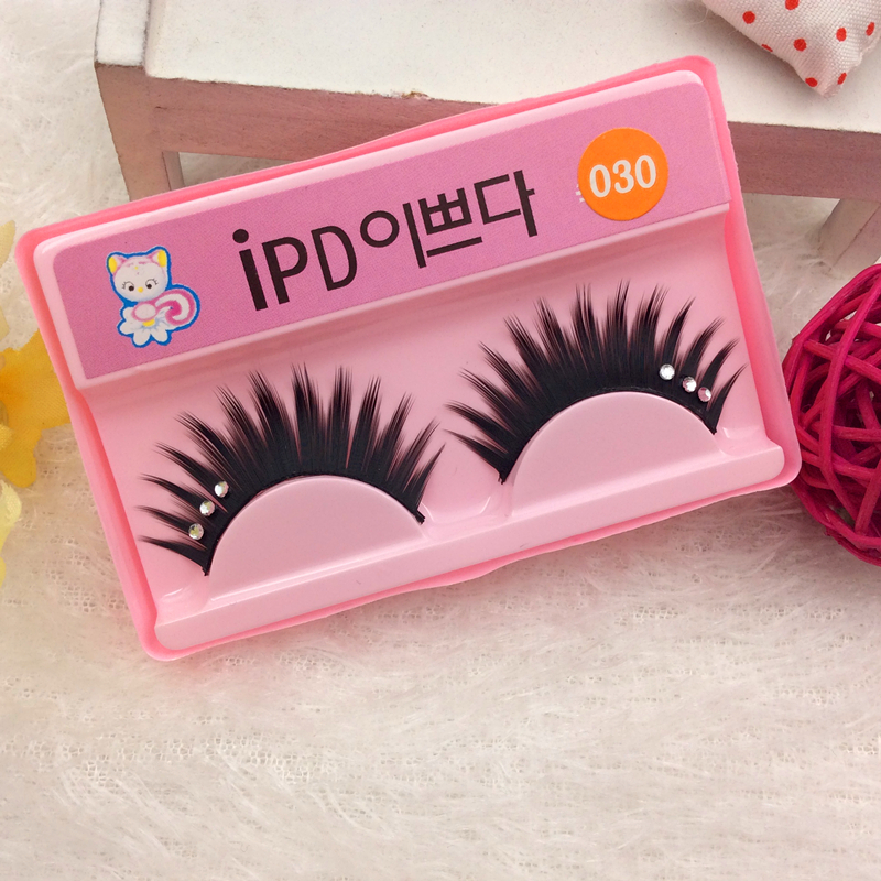 IPD kitten lông mi giả dày giai đoạn trang điểm hiệu suất phóng đại dài lọn tóc với kim cương bridal trang điểm ba mươi cặp mi giả katun