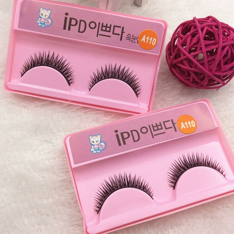 3 hộp lông mi giả Hàn Quốc A110 mô phỏng tự nhiên lông mi chéo ngắn 0,9cm các loại mi giả