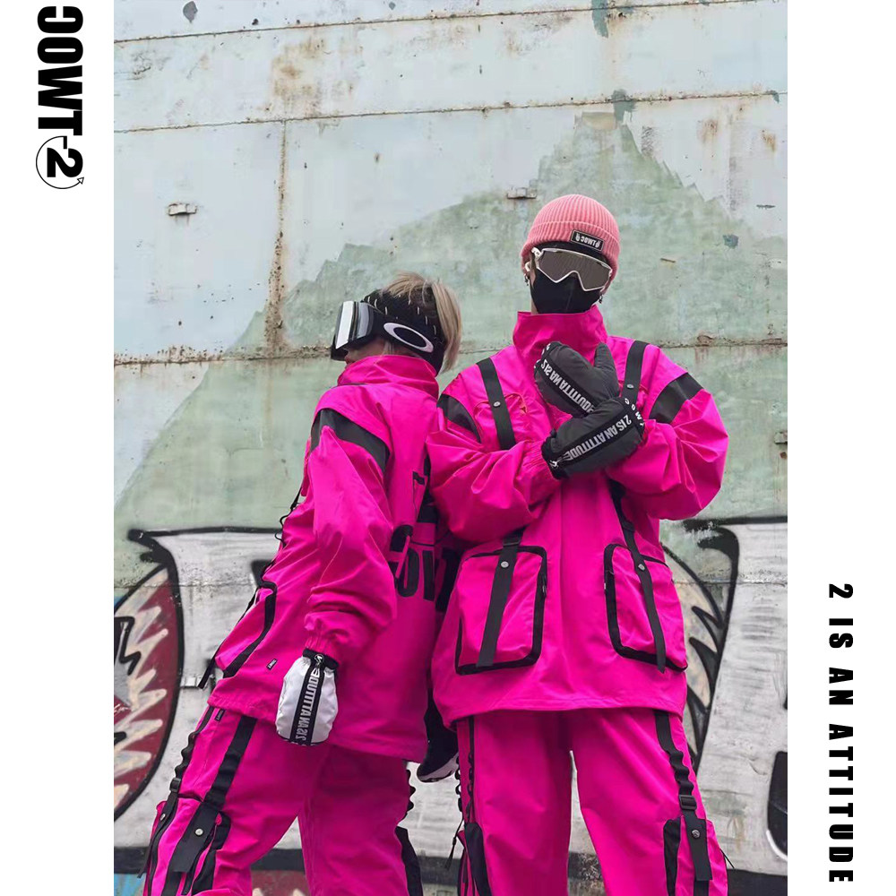 TWOC minus 2 degrees 2122 Winter windproof and waterproof ski suit Suit Fans Pink Individuality Boomer Ski sweatpants