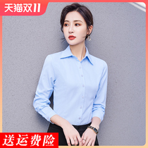 Professional white shirt women's long sleeve top spring and autumn 2022 new elegant work clothes shirt interview workwear