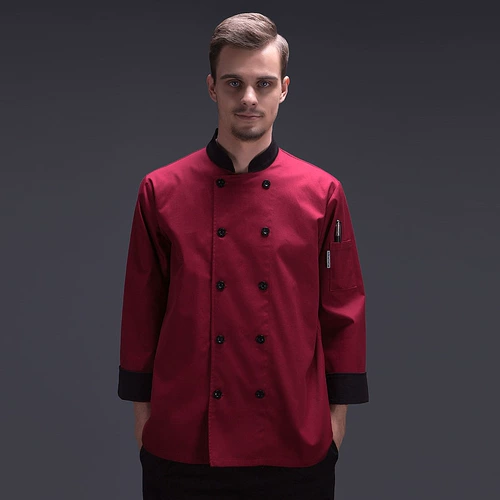 厨乐乐 Белый лонгслив, весенняя униформа для работы, рабочая одежда, делается под заказ