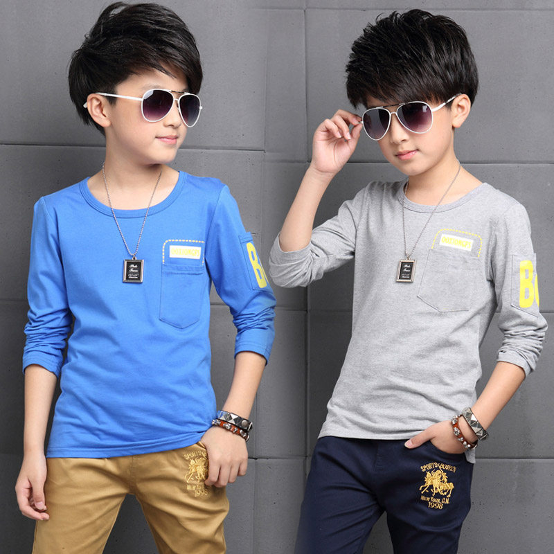 Boys long-sleeved T-shirt children's clothes middle-aged children's spring bottoming shirts boys cotton T-shirts children's spring and autumn tops 6