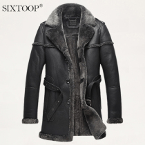 British mens style leather hair leather mens long vintage leather fur mens sheep coat coat coat