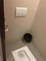 Hidden toilet seat wall-in-wall water tank flush button button switch wall seat wall row panel accessories