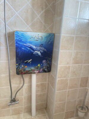 TOYO flushing tank squat toilet toilet powder room household wall-mounted ultra-thin 3D underwater world flushing tank