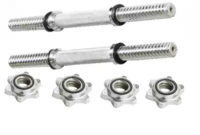 Small hole universal dumbbell Rod dumbbell 40cm 50cm 60cm steel electroplated wire light rod with nut thick