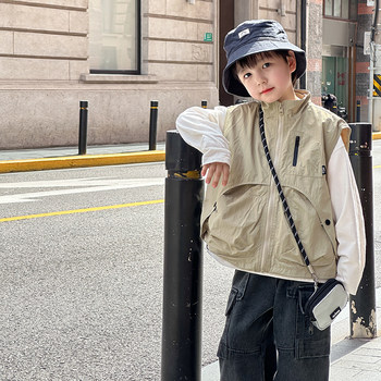 Children's spring and autumn outdoor sports workwear vest