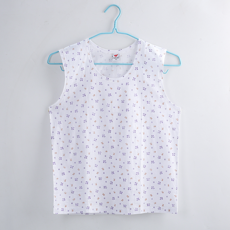 Bà già cotton mùa hè vai rộng tay áo trung niên Áo bà già cotton cộng với phân bón tăng vest áo lót cho con bú