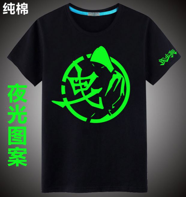 Trolling dance Áo thun nam tay ngắn cotton dạ quang mô hình huỳnh quang quần áo DIY tùy chỉnh ma nhảy hip-hop áo thun trắng nam