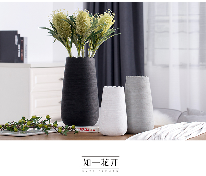 Nordic I and contracted land sitting room creative flower arranging dried flower ceramic vases, furnishing articles home decoration decoration