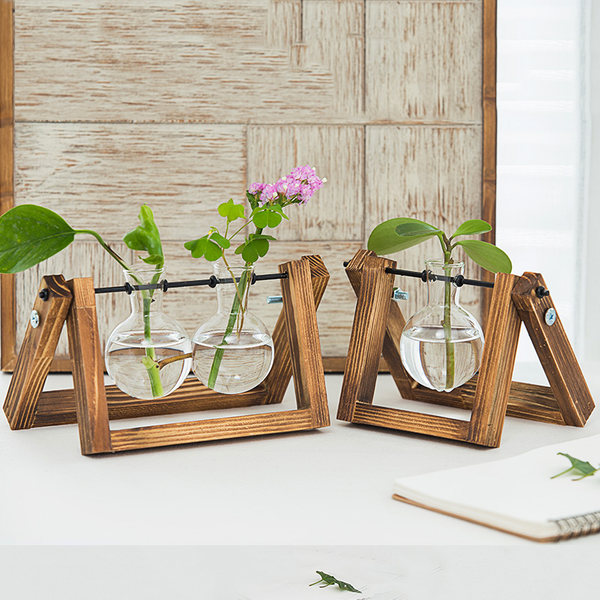 如一花开 创意水培植物 桌面实木花架 天猫优惠券折后￥14.8包邮（￥24.8-10）