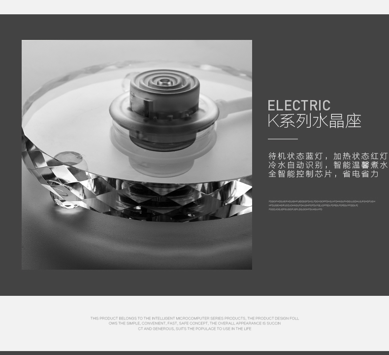 Deyun DEYUN Jane Kính pha lê Blu-ray châu Âu tự động tắt nguồn Ấm đun nước ấm trà điện - ấm đun nước điện ấm điện đun nước