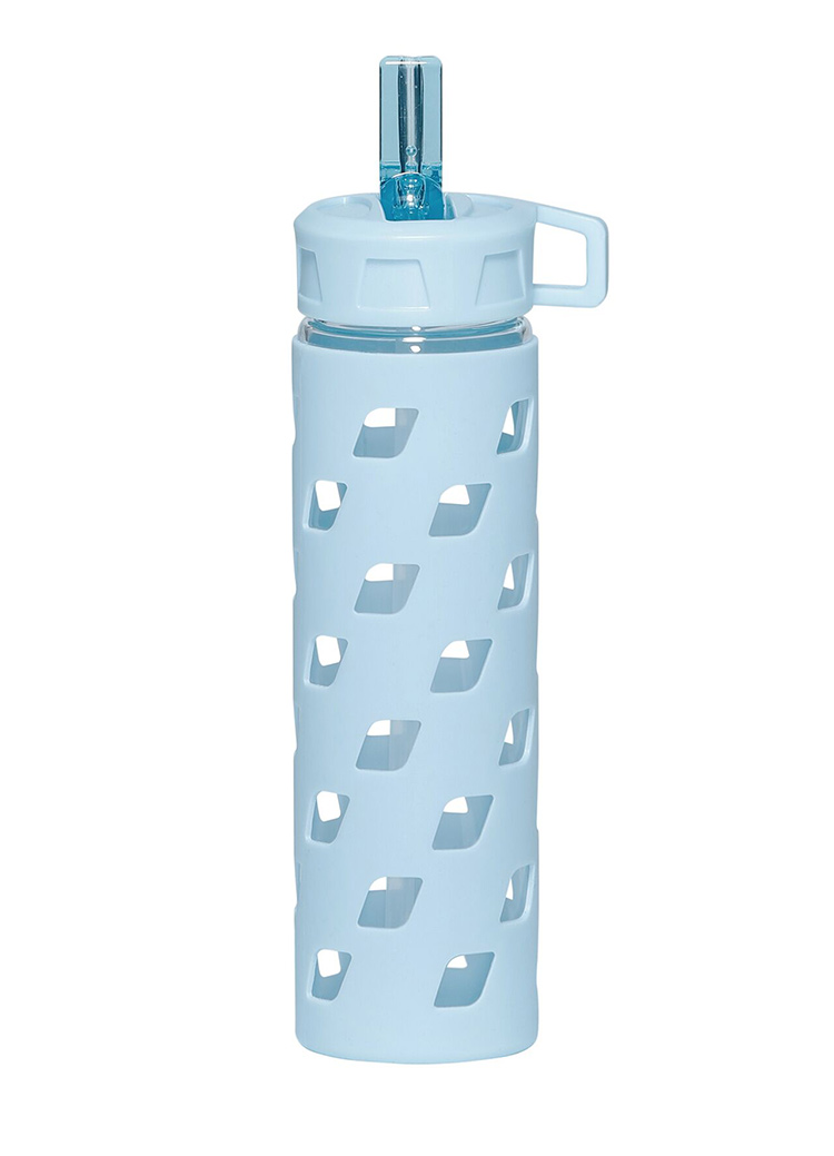 Tái tạo Lorna Jane thể thao chai thủy tinh ánh sáng màu xanh đỏ 550ml cổ điển bình uống nước richell