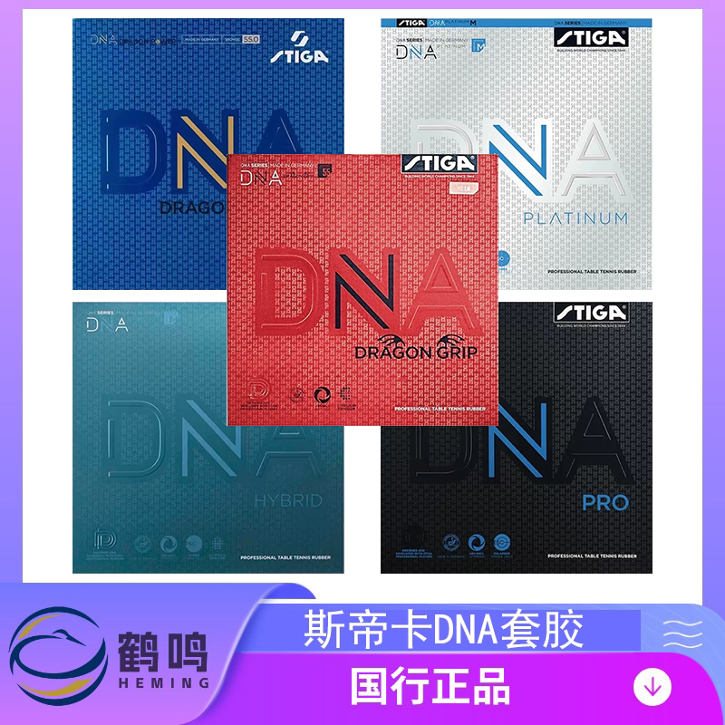 Stiga Table Tennis Rubber: Stiga Red Dragon Reverse Rubber, Platinum Hybrid Dna Golden Dragon More Gold