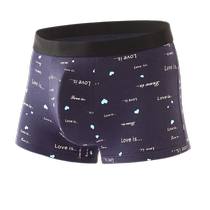 Mens underwear cotton print base peach heart breathable four-corner personality trend double-layer boys big size boxer shorts