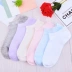 Thuyền vớ nữ vô hình nông miệng vớ nữ mùa hè phần mỏng vớ Langsha cotton mùa hè giúp đỡ thấp Hàn Quốc dễ thương vớ cotton tất bông Vớ bông