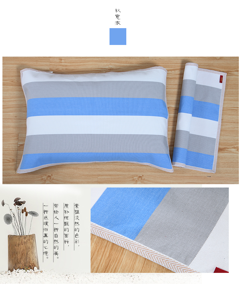 Yue thổ cẩm cotton cũ vải thô gối khăn sọc dày mã hóa bông mồ hôi thấm gối khăn đơn đôi cặp