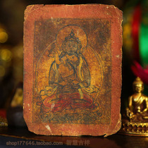 Tibetan antique old small Thangka old framed offering decoration device 0318(51)