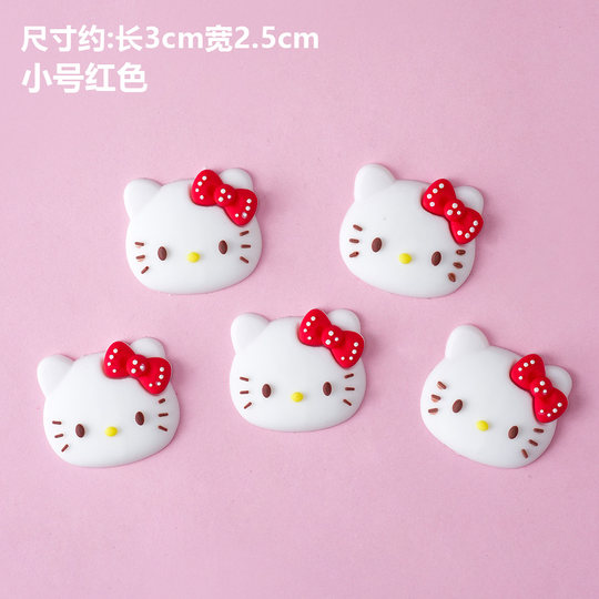 ins Cute Pink Bowknot Kitten Cake Decoration Ornament Cartoon Christmas Birthday Dessert Baking Insert