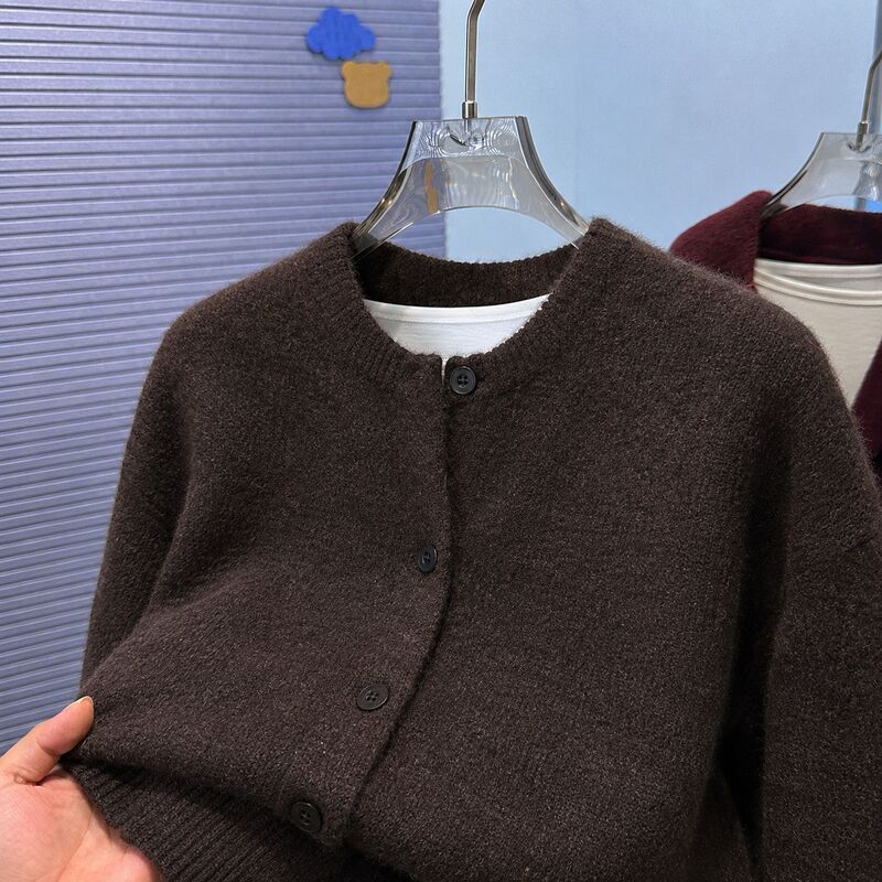 Men's Loose Oversized Sweater Trendy Brand Winter Ins Lazy Style New Round Neck Knitwear Hong Kong Style Sweater for Big Guys Men's Loose Oversized Sweater Trendy Brand Winter Ins Lazy Style New Round Neck Knitwear Hong Kong Style Sweater for Big Guys