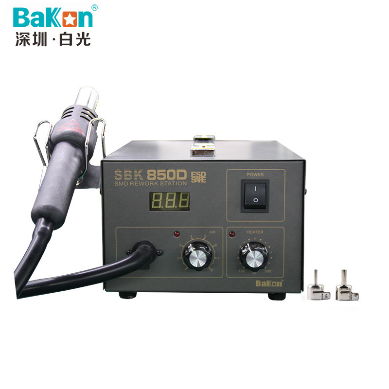 White light SBK850D hot wind gun disassembly welding table 550W Number of display thermoregulation thermostatic hot wind gun