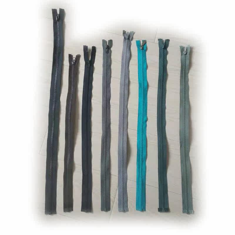 Black brown blue gray Light dark green long zipper