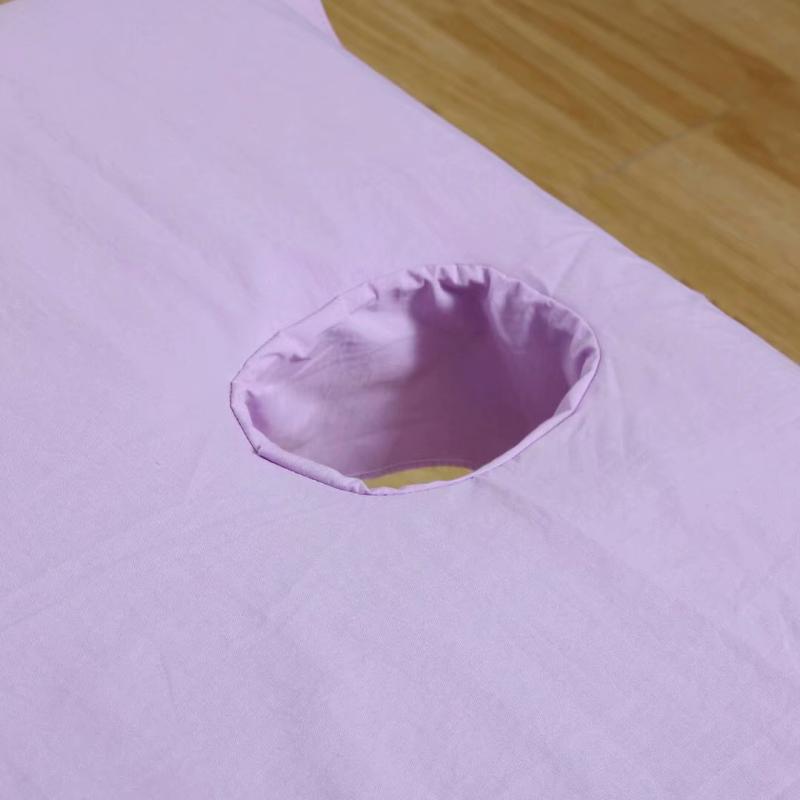 nước lanh vẻ đẹp và không thấm dầu rắn màu rửa sạch bằng vải cotton mát xa cơ thể thẩm mỹ viện vải đặc biệt với lỗ - Khăn trải giường thảm trải giường