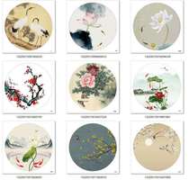 Dongyang wood carving New Chinese landscape painting Yarn painting Decorative painting Living room Chinese painting Study hanging painting Screen lattice partition painting