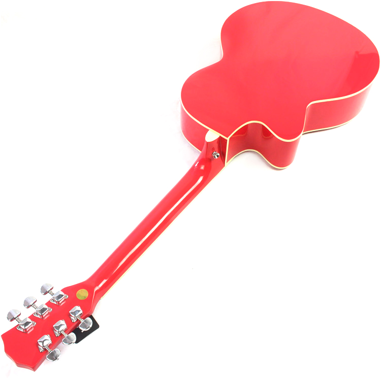 Nhạc cụ guitar dân gian 40 inch gửi 12 phụ kiện ba màu tùy chọn với cần điều chỉnh cho người mới bắt đầu chơi nhạc cụ jita - Nhạc cụ phương Tây trống đoàn đội
