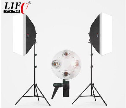 Lifei Photography Quadruple Light Softbox Set Portrait Clothing Shooting Studio Constant Light Fill Light Net Shooting Equipment