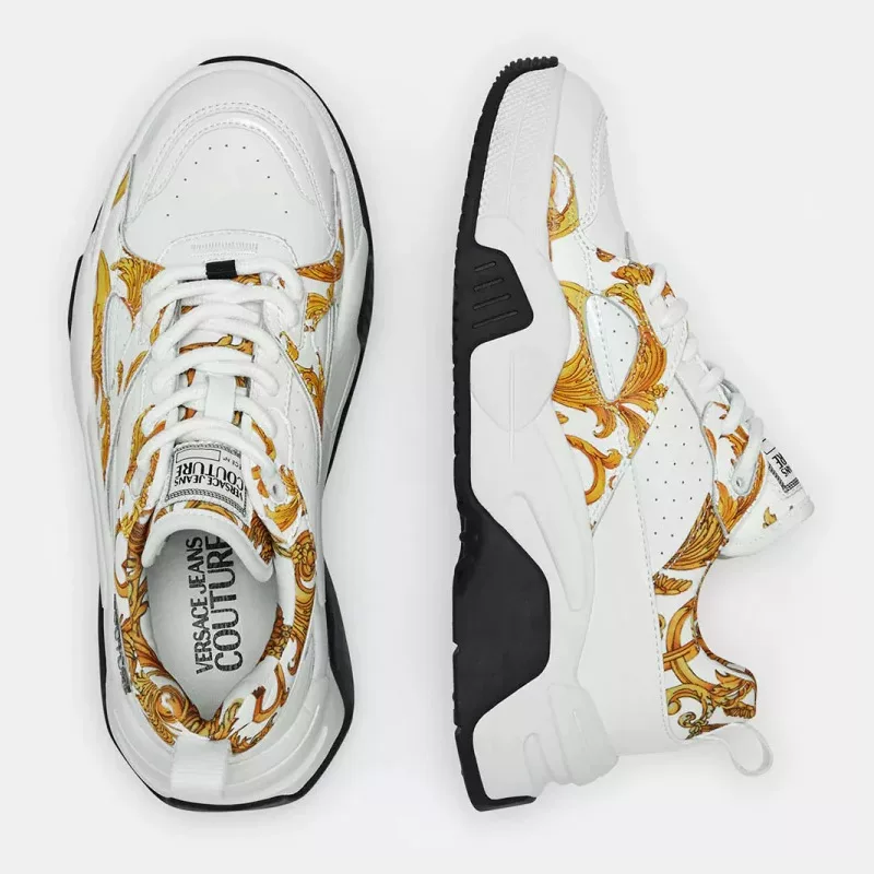 [Рекомендовано Ху Бин] Versace/Ms. Versace Ms. Baroque распечатан на толстой подошве увеличивает комфортные кроссовки для отдыха