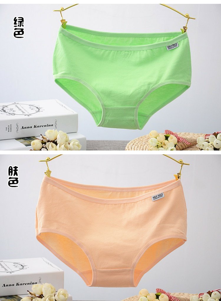 Sinh viên dễ thương kẹo màu bông cô gái eo giữa kích thước lớn đồ lót phụ nữ bông tam giác phụ nữ bán buôn quan lot nu danh cho tuoi 12