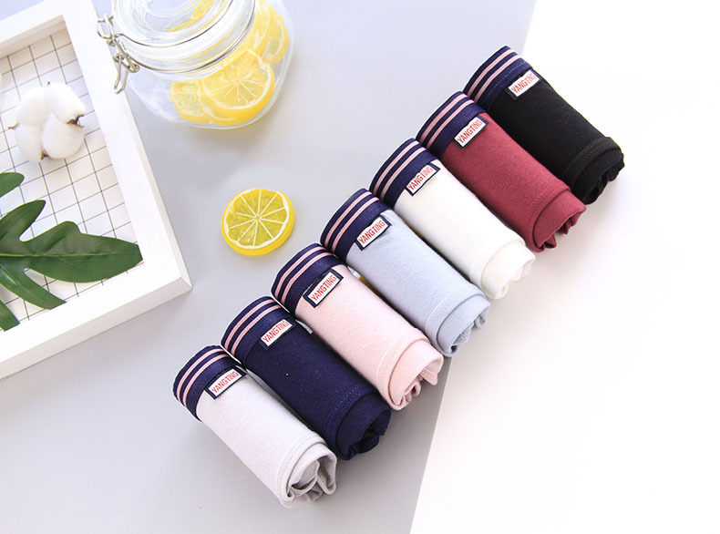 Đen và trắng đơn giản cotton sọc sọc eo tinh khiết màu nữ tóm tắt túi hip ren bên đồ lót quan lot nu