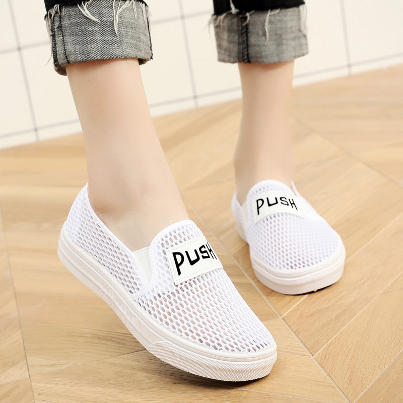 Summer new old Beijing cloth shoes women's shoes breathable mesh small white shoes flat non-slip casual shoes student women's mesh shoes