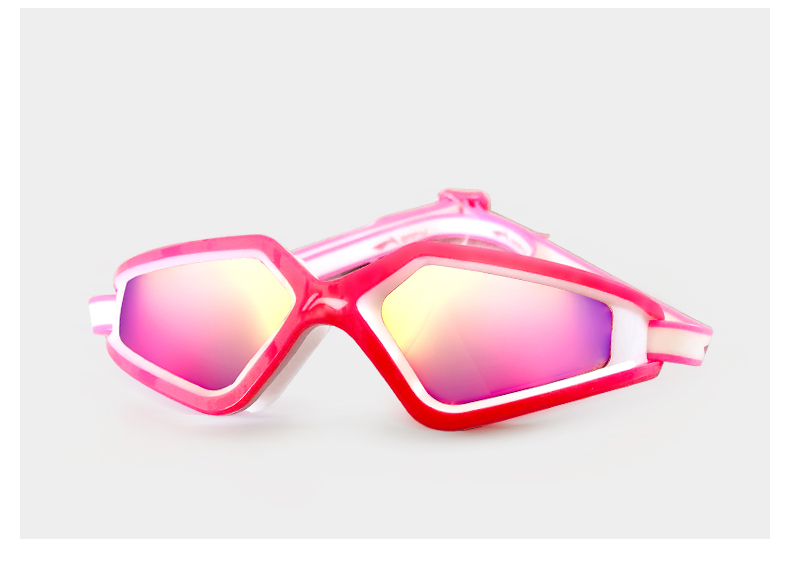 Kính bơi Li Ning thiết lập mũ bơi HD chống sương mù phẳng ánh sáng cận thị kính bơi nam và nữ kết hợp mũ bơi silicone - Goggles kinh boi cho be