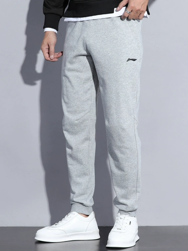 Li Ning, мужские осенние трикотажные спортивные штаны для отдыха, для бега, свободный крой