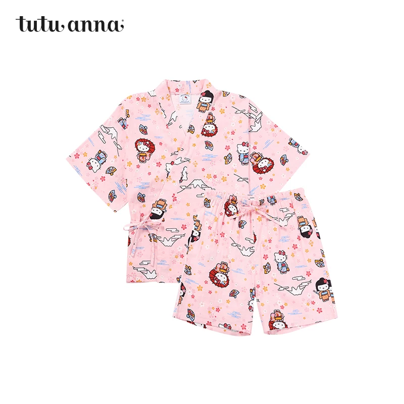 tutuanna Hello Kitty, пижама, набор, с коротким рукавом