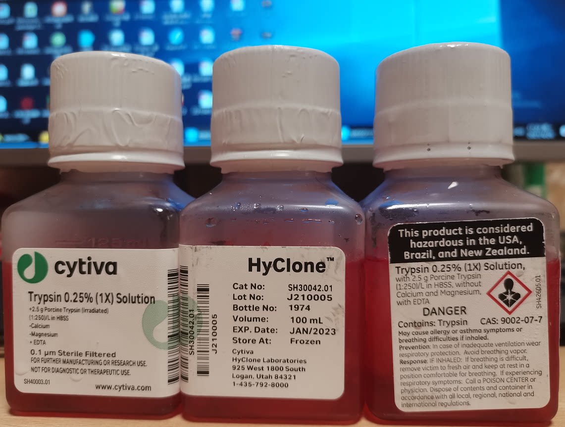 HyClone海克隆胰酶消化液 0.25%胰酶含EDTA酚红 SH30042.01 100ml
