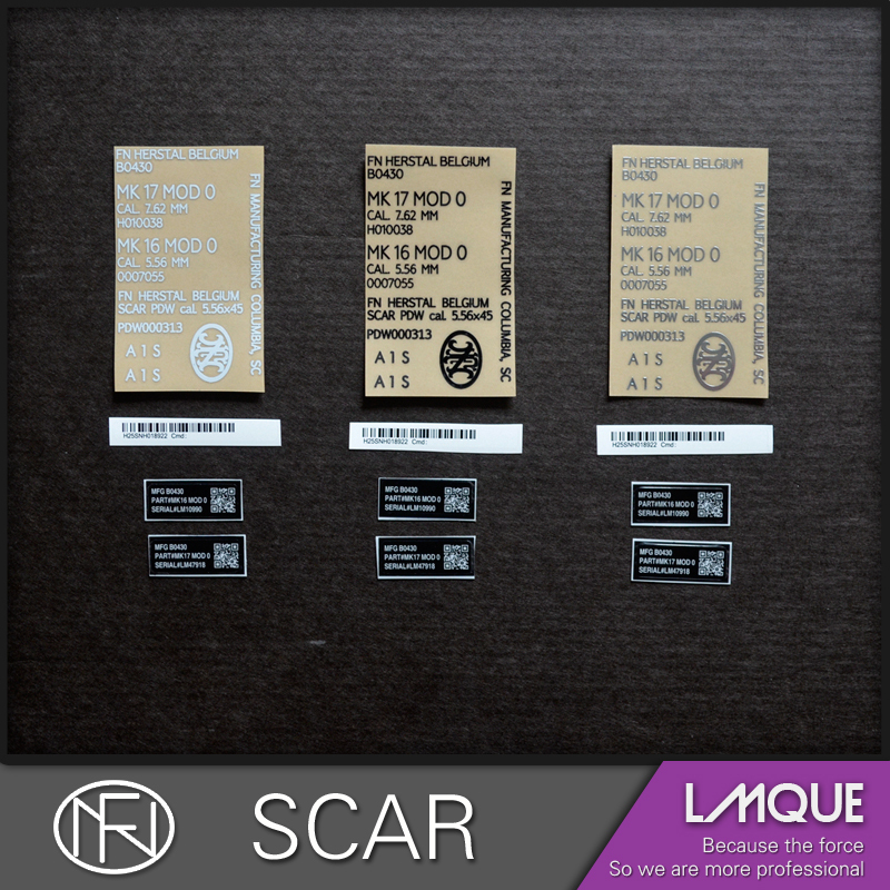 Scar Metal Sticker Magic Domain Mk17 Jinming Lower Supply M4Ldt416Ak74U Accessories Lehuiak