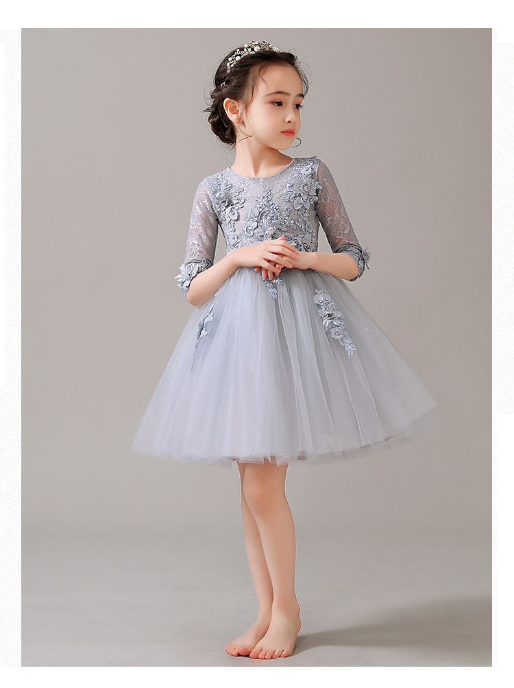 Trang phục trẻ em công chúa váy fluffy hoa cô gái piano trang phục nhỏ chủ nhà sinh nhật buổi tối cô gái ăn mặc váy cưới trang phục biểu diễn cho bé