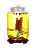 Lead-Free Thickened Glass Jar for Brewing Wine, Household Wide-Mouth Ginseng Wine Bottle, Enzyme Juice Jar with Spigot