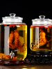 Lead-Free Thickened Glass Jar for Brewing Wine, Household Wide-Mouth Ginseng Wine Bottle, Enzyme Juice Jar with Spigot