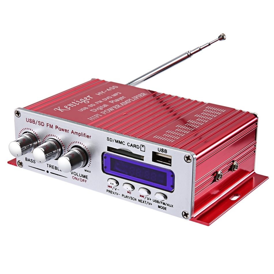 Máy khuếch đại mini xe hơi Kentiger HY-400 Máy nghe nhạc đĩa U với bộ khuếch đại radio - Trình phát TV thông minh 