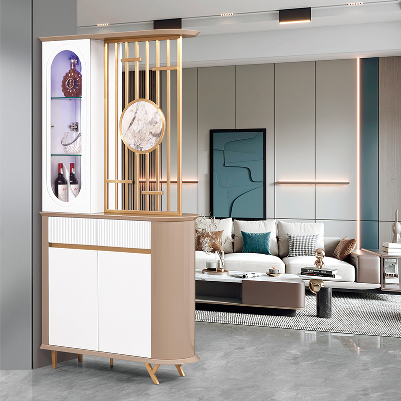 Light luxury living room closed locker partition cabinet of modern entry screen entering room Wine cabinet