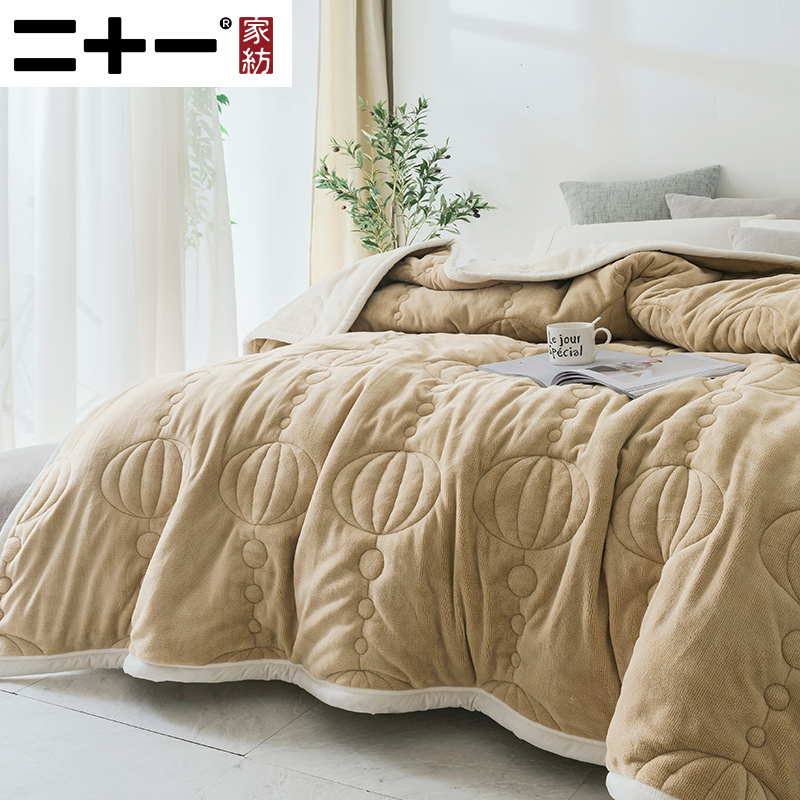 Usd 125 81 Twenty One Thickened C Fleece Blanket Double Quilted Twenty One Thickened C Fleece Blanket Double Quilted Flannel Winter Warm Sheets