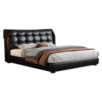 Dipu 2024 new Italian style leather bed modern simple first layer cowhide bed light luxury master bedroom double soft bed